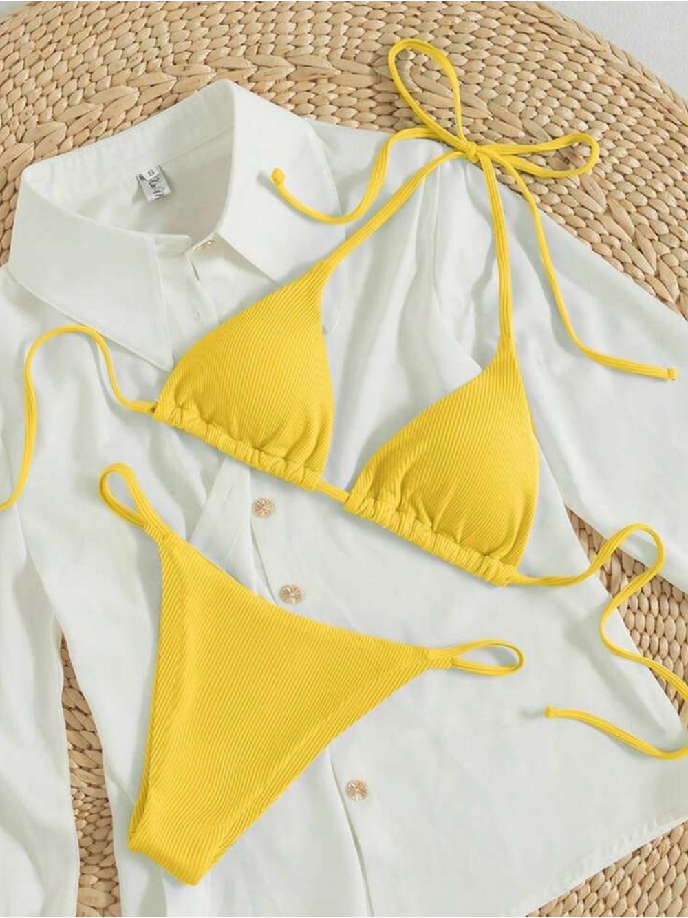 Brand New Women’s Bright Yellow Bikini Set💛never worn, perfect for the summer!🏝️